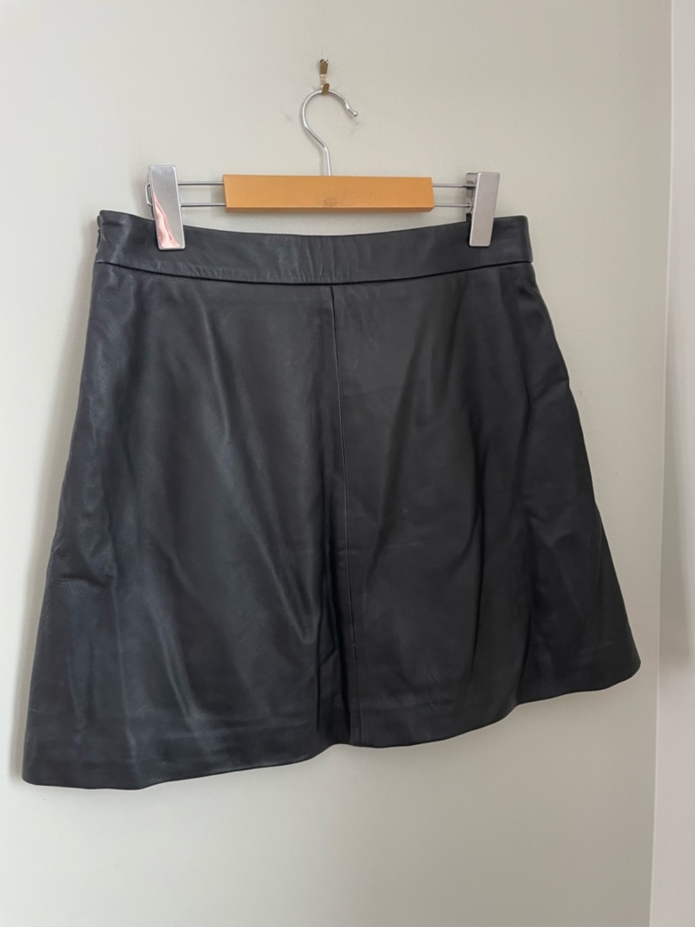 Part Two Copenhagen Lambskin Leather A Line Mini Skirt Size 36 Scandi Classic - Picture 8 of 15